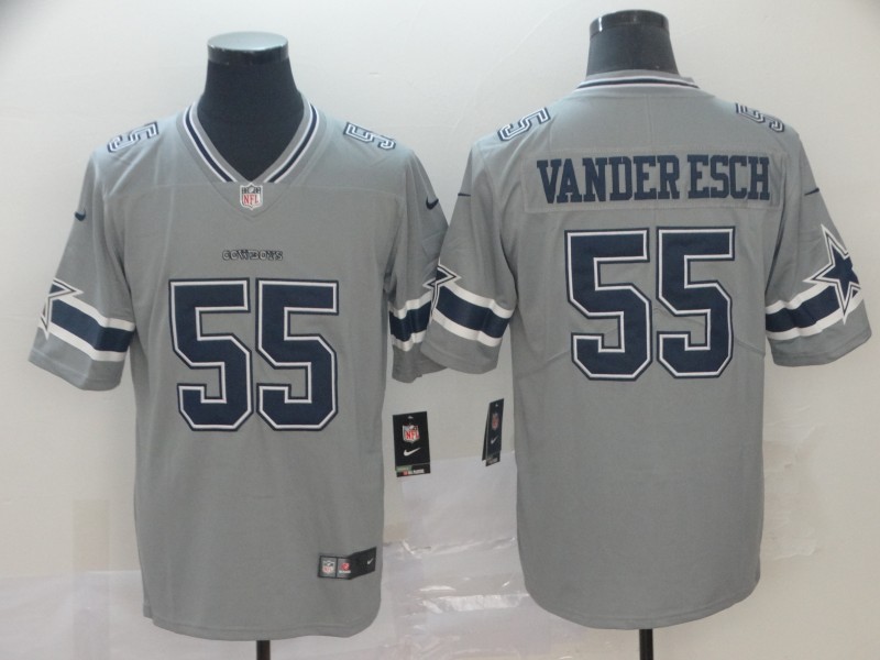 Men Dallas Cowboys #55 Vander Esch Nike grey Limited NFL Jersey->dallas cowboys->NFL Jersey